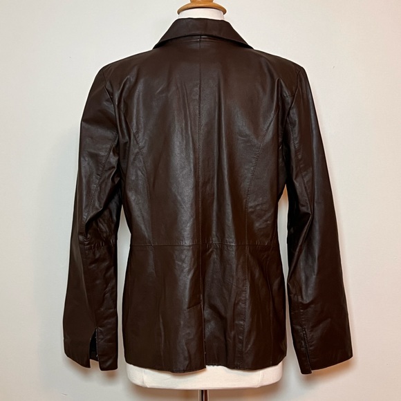 Pamela McCoy Brown Leather Jacket, Size Medium - Picture 10 of 14